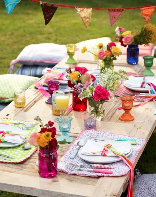 deco table ete coloree