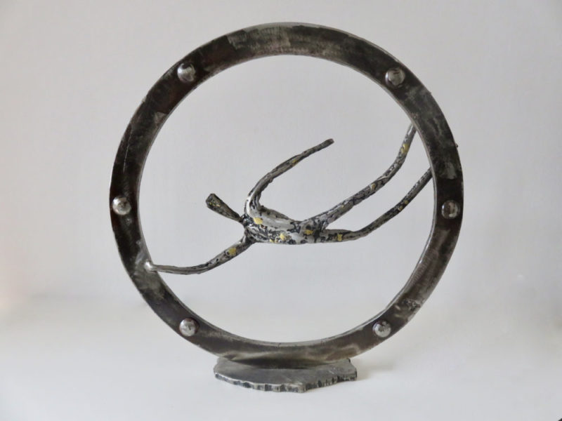 sculpture scène de vie plongeur