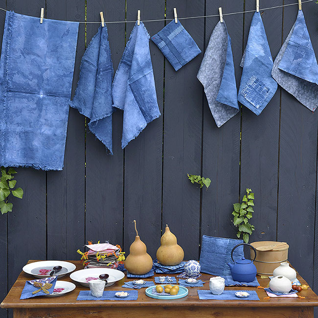 Shibori : une couleur déco indigo