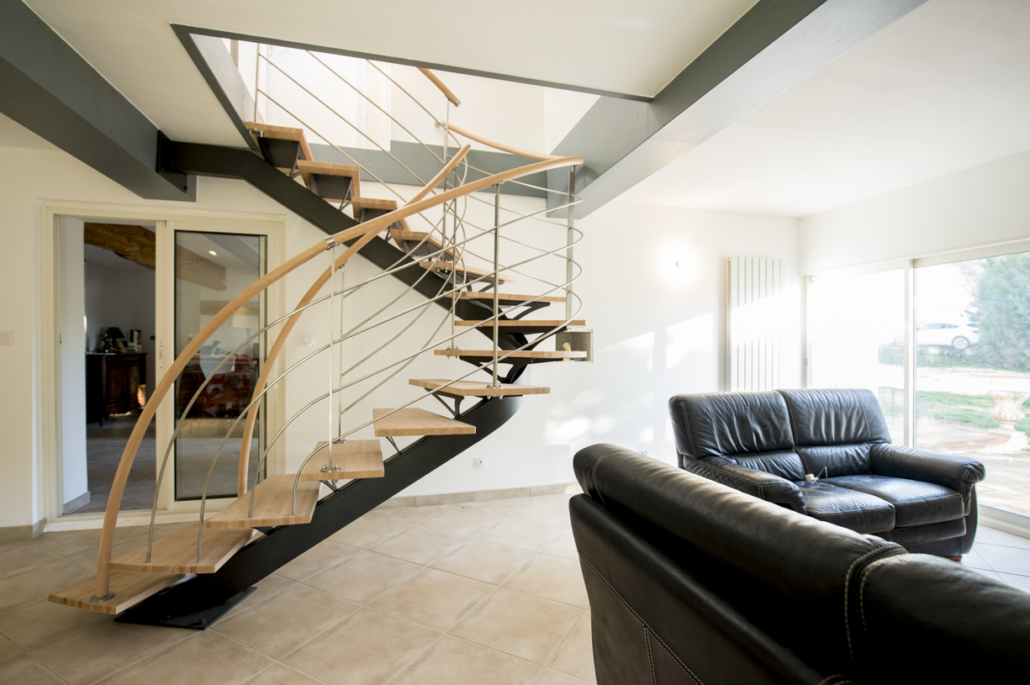 Un escalier double quart tournant pour votre entrée ou salon